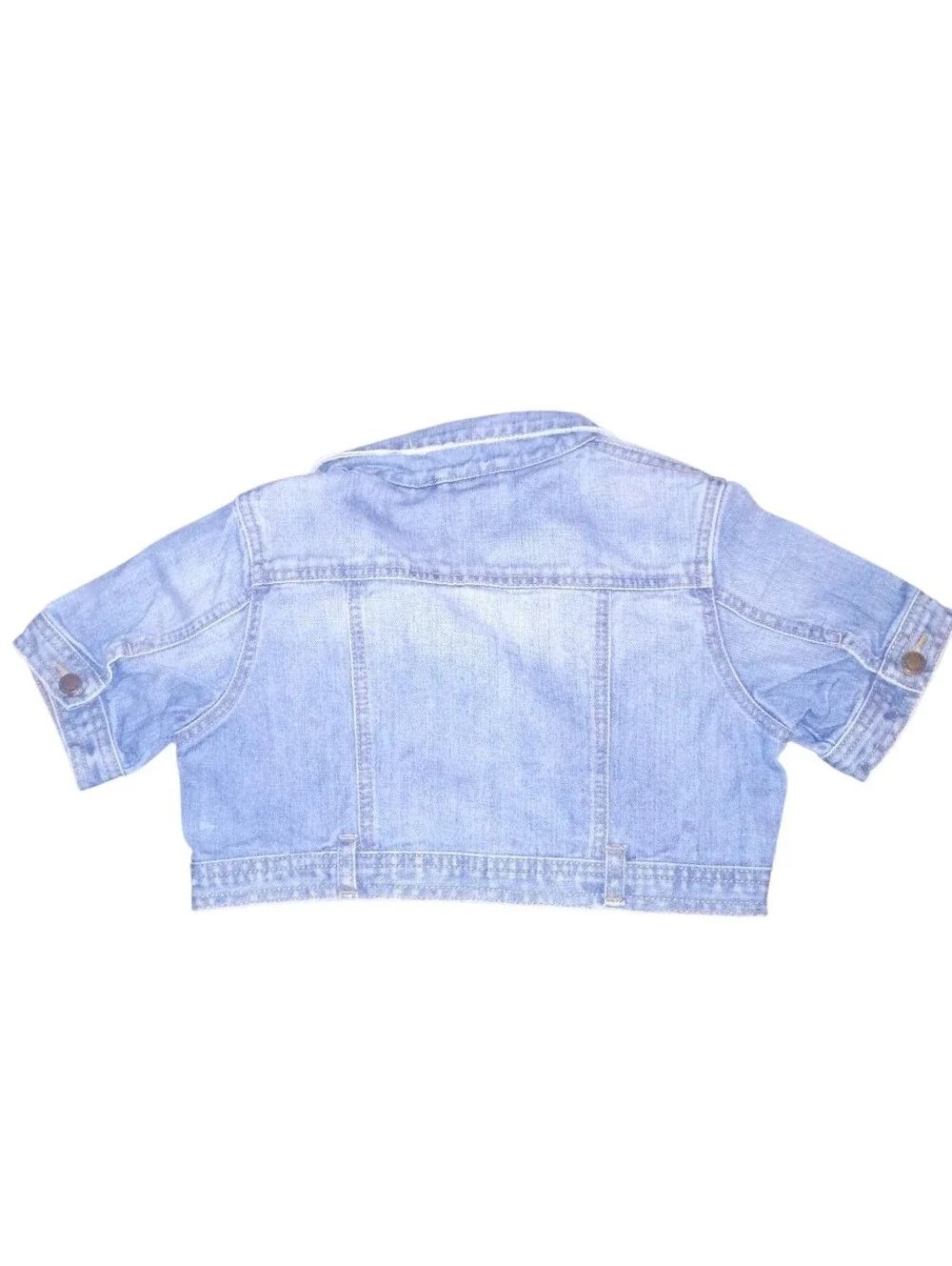 GAP Light Blue Kids Denim Jacket - Cropped Button-Front